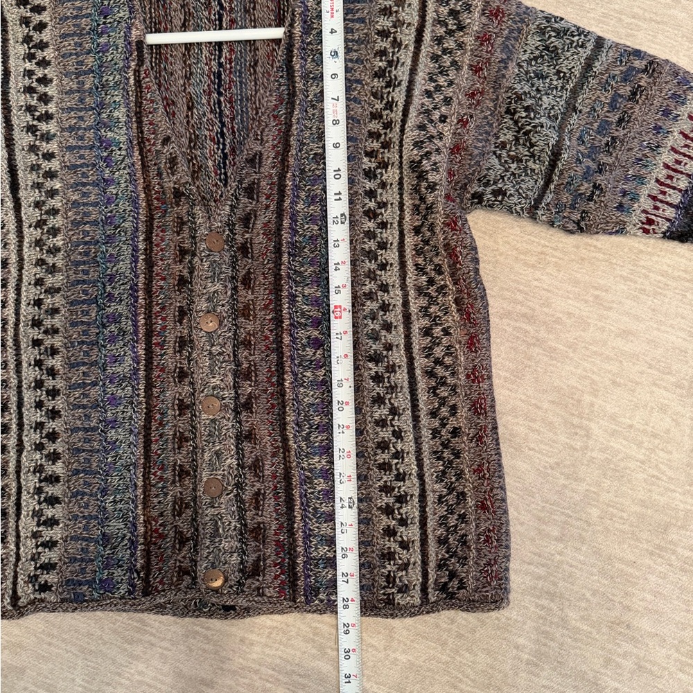 VTG Peruvian Connection Multicolor Button-Up Card… - image 7